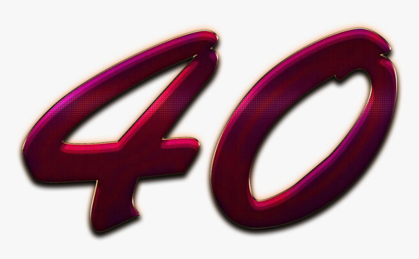 40 Number 3d Shining Png - 3d 40 Images Png, Transparent Png, Free Download