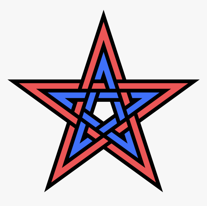 Double Interlaced Pentagram - Sneetch Star, HD Png Download, Free Download