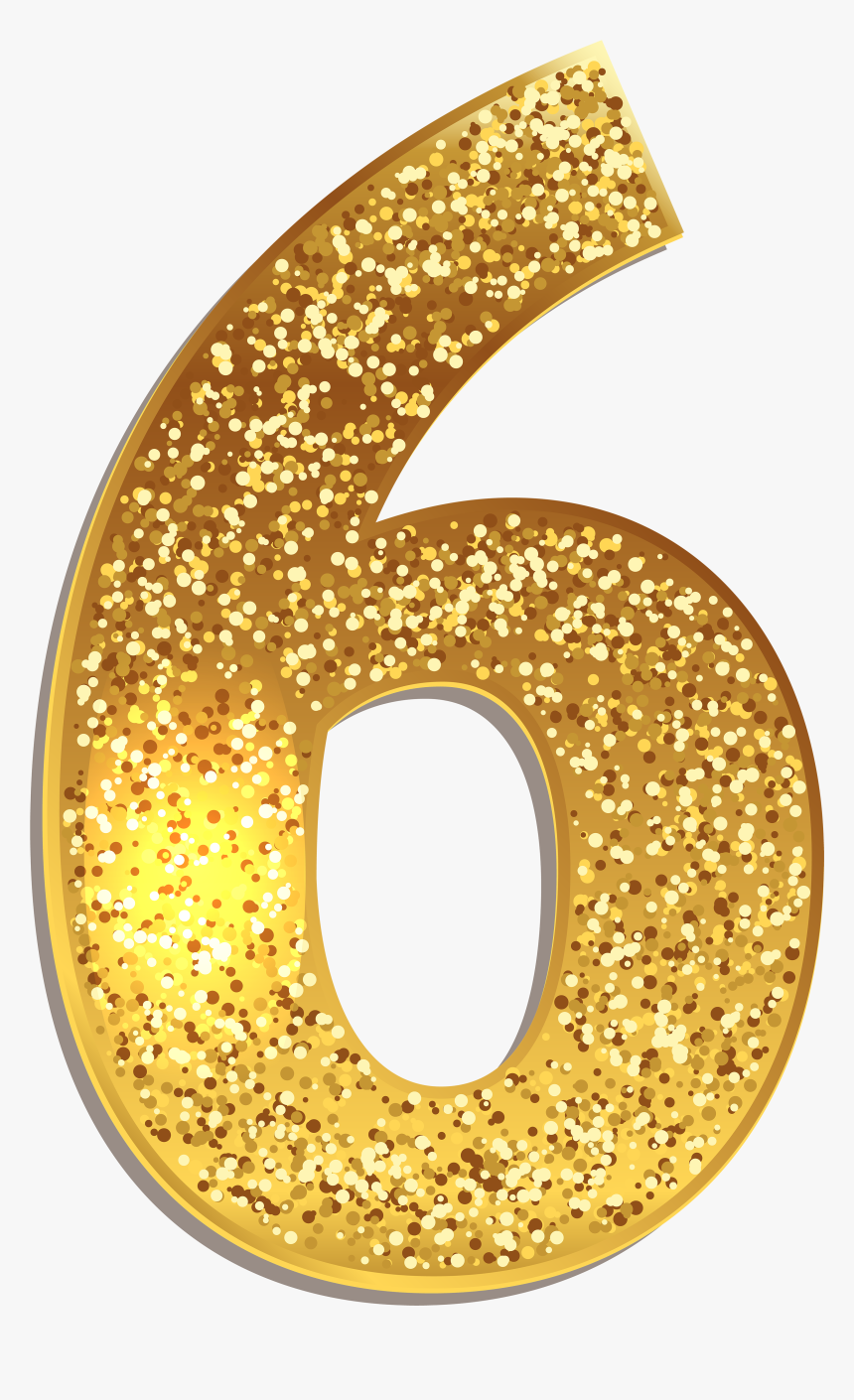 Six Gold Shining Png - Number 6 Gold Png, Transparent Png, Free Download