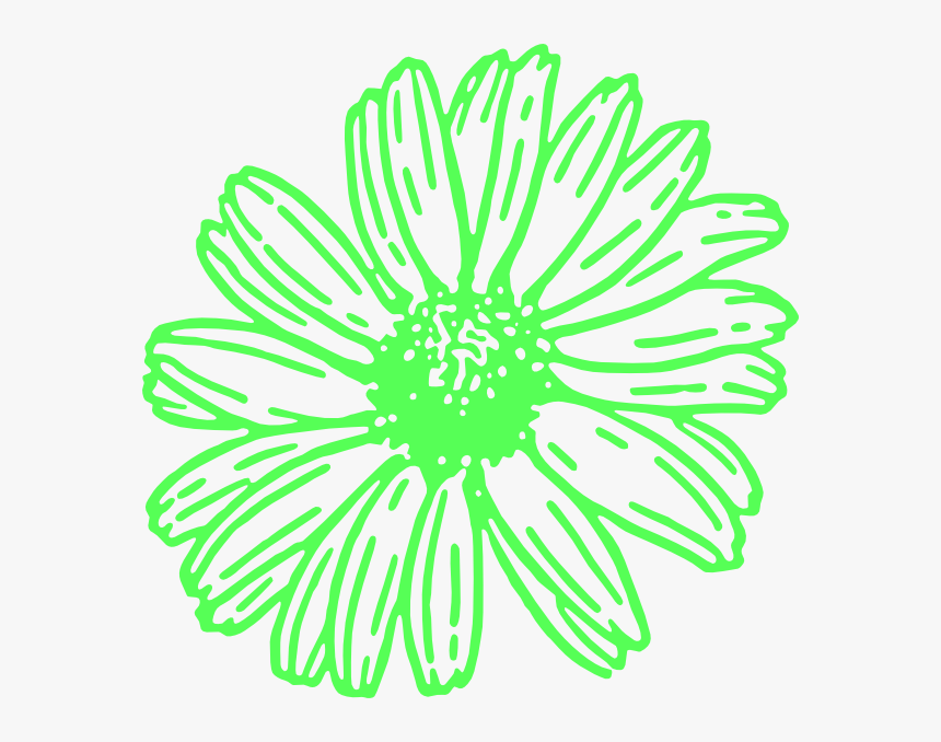 Green, Daisy, Flower, Svg Clip Arts - Clip Art, HD Png Download, Free Download