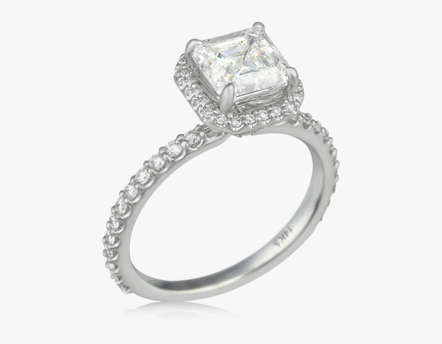 Secret Halo Engagement Ring - Engagement Ring, HD Png Download, Free Download