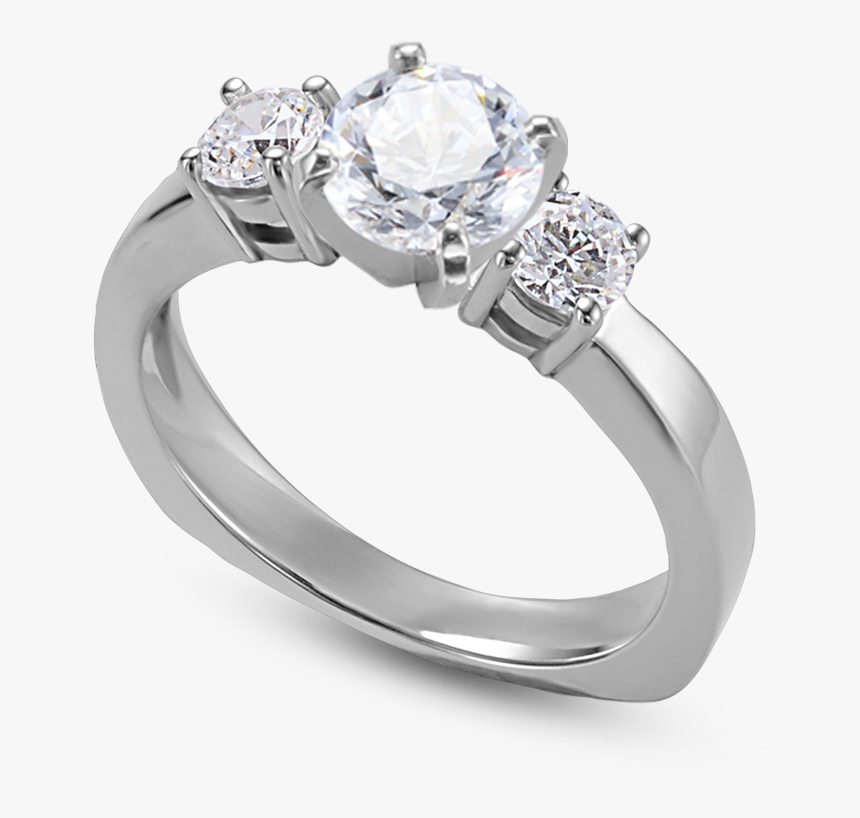 Standard View Of Shpr213 Pt42 In White Metal - Engagement Rings, HD Png Download, Free Download