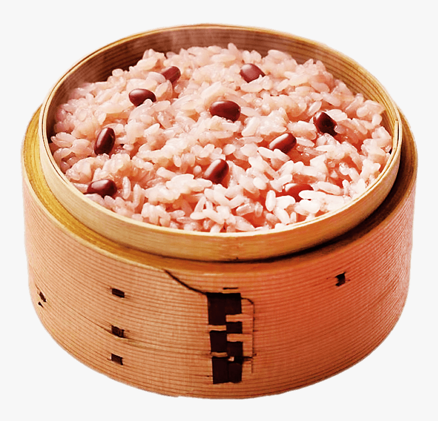 Rice And Bean Mix In Steaming Basket - Red Bean Rice, HD Png Download, Free Download