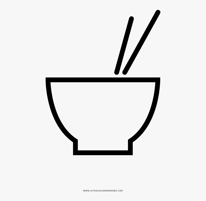 Rice Bowl Coloring Page Clipart , Png Download, Transparent Png, Free Download