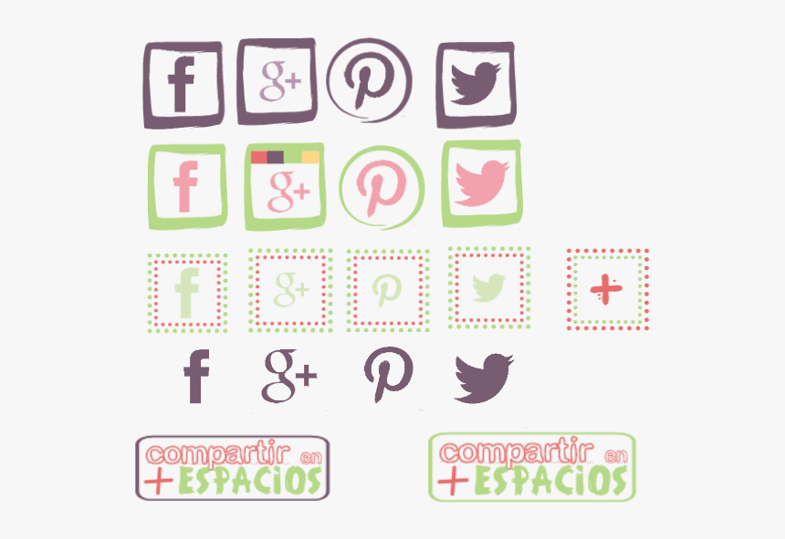 Iconos De Redes Sociales Para Tu Blog - Sticker, HD Png Download, Free Download