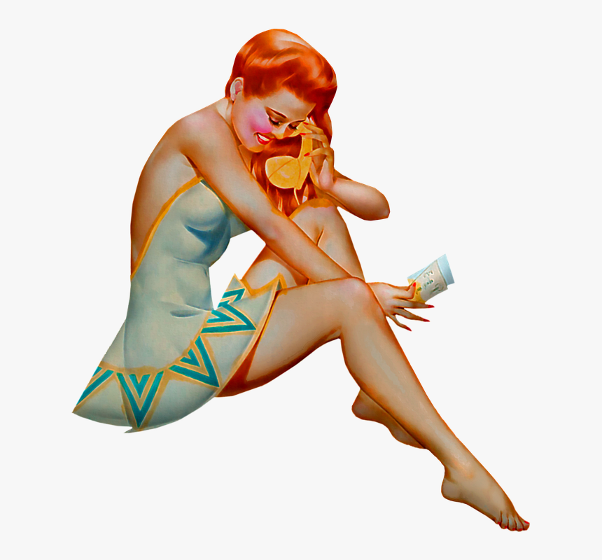 Pin Up Girl, Retro Girl, Woman, Vintage, Fashion, Girl - Girl, HD Png Download, Free Download