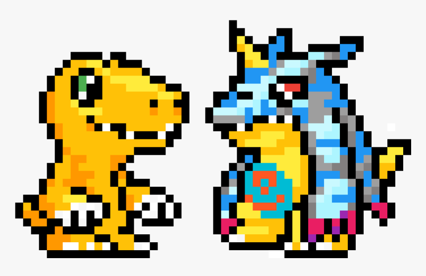 Pixel Art Digimon Agumon, HD Png Download, Free Download