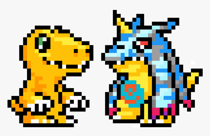 Digimon Pixel Art Wallpaper Sticker Picture - Gambaran