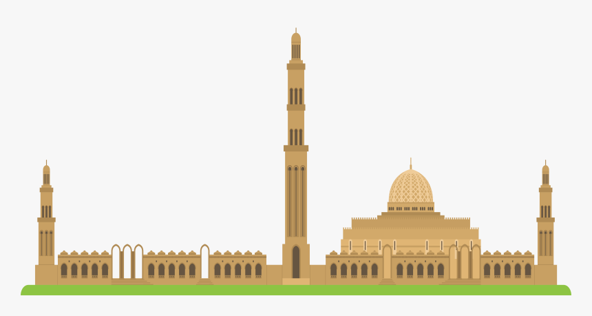 Building Ahmed Sultan Oman Mosque Islamic Church Clipart - Oman Mosque Png, Transparent Png, Free Download