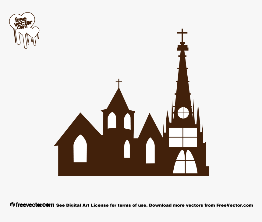 Church Architecture Steeple Building - Church Vector Design, HD Png Download, Free Download