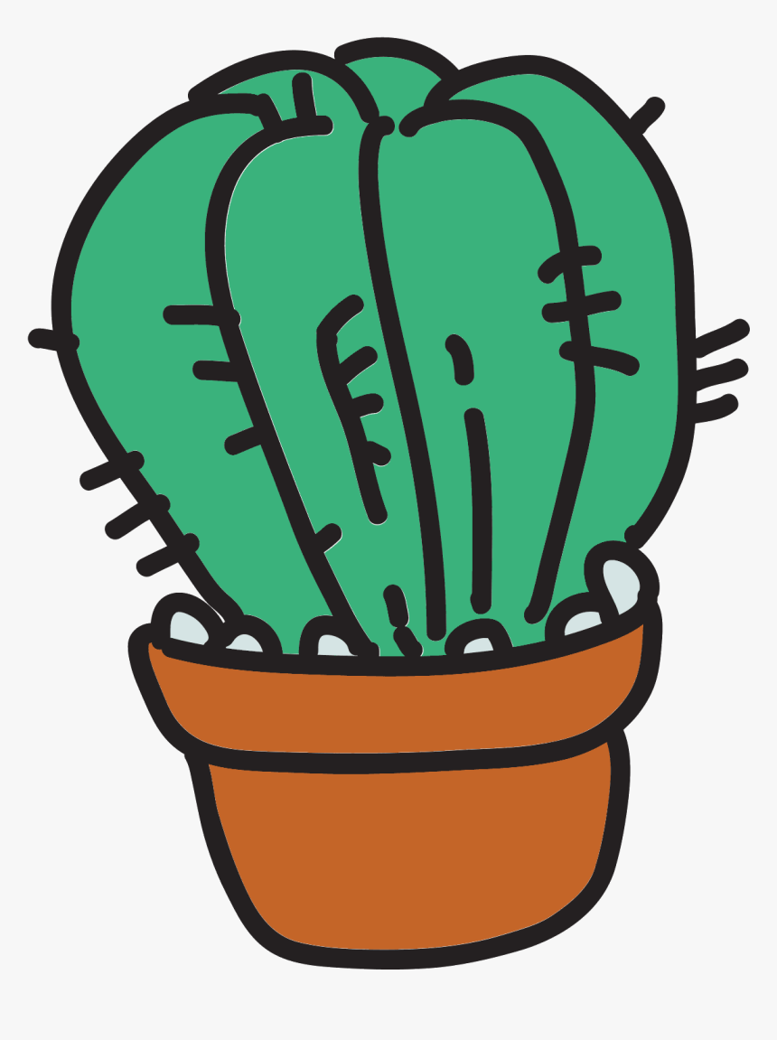 Cactus In Pot Icon - Cactus, HD Png Download, Free Download