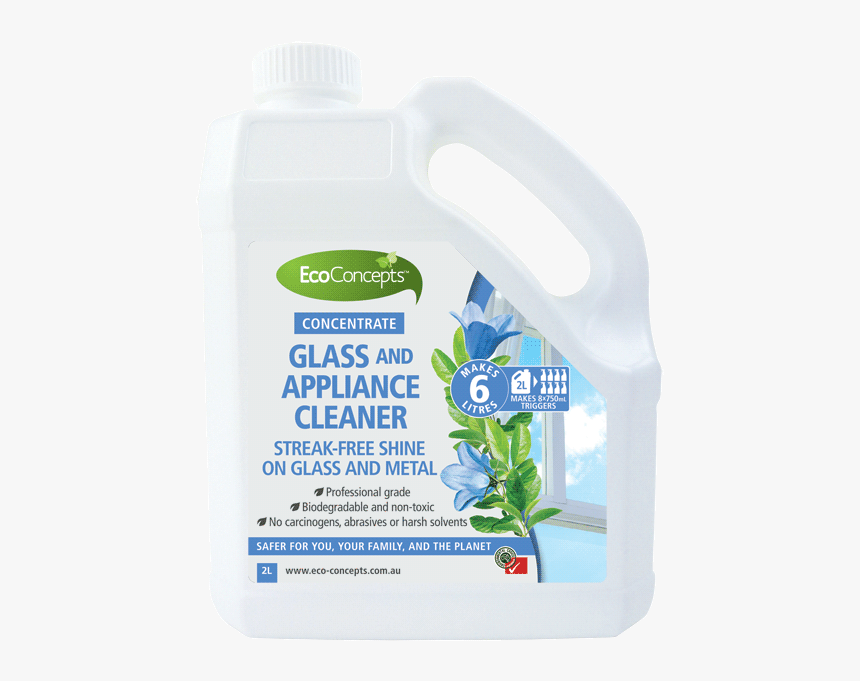 Ecoconcepts Glass And Appliance Cleaner Concentrate - Plastic Bottle, HD Png Download, Free Download