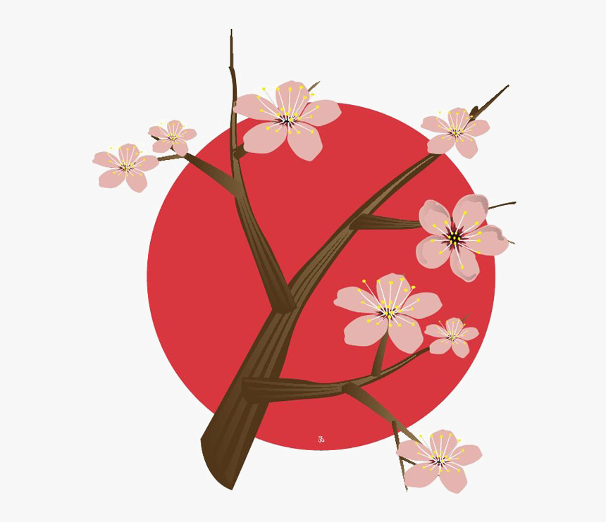 Japanese Flowering Cherry Png Free Download - Japan Cherry Blossom Logo, Transparent Png, Free Download