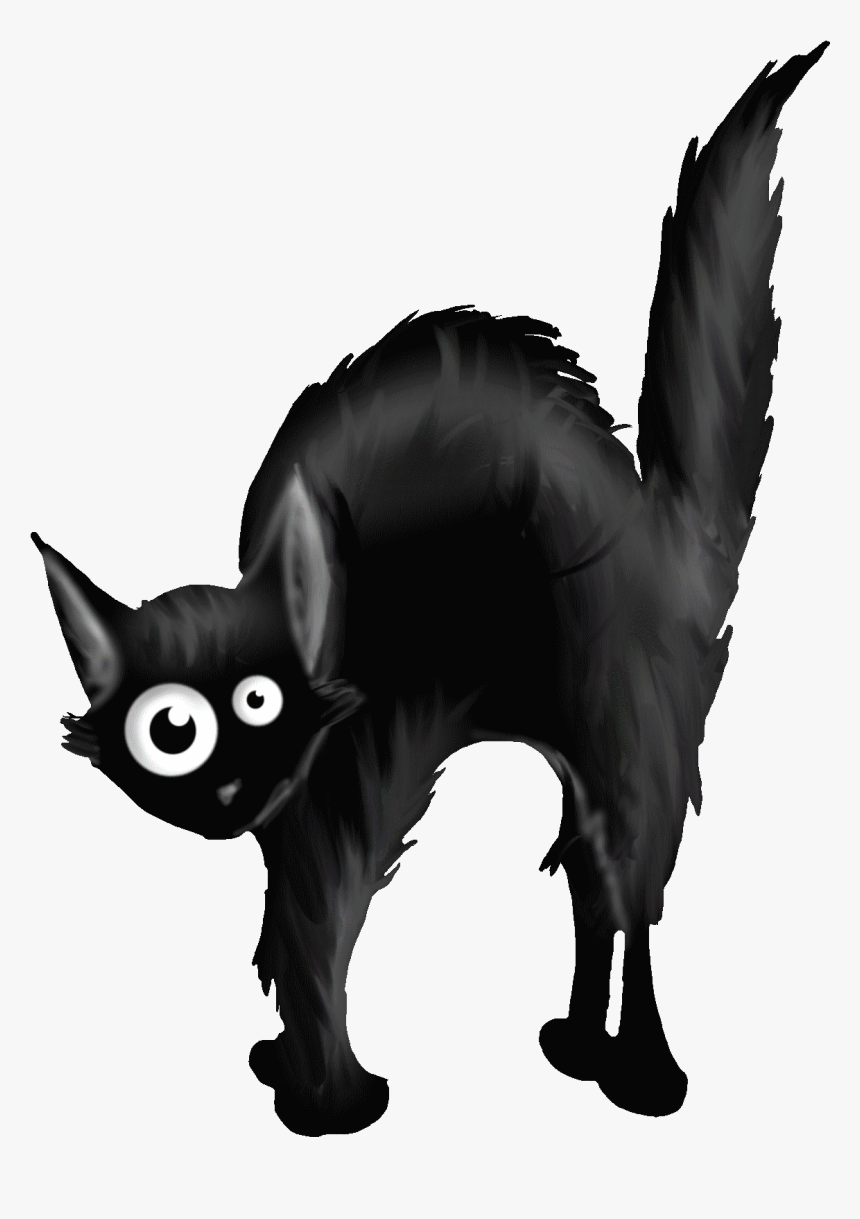 11110 Animal , Chat Noir Alloween - Chat Noir Clipart Gif, HD Png Download, Free Download