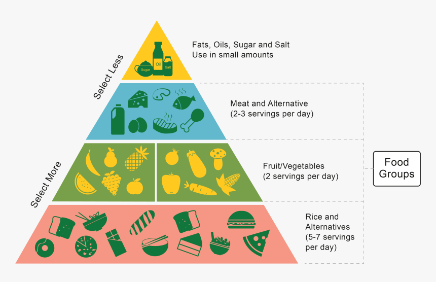 Transparent Food Pyramid Png - Types Of Food Group, Png Download, Free Download