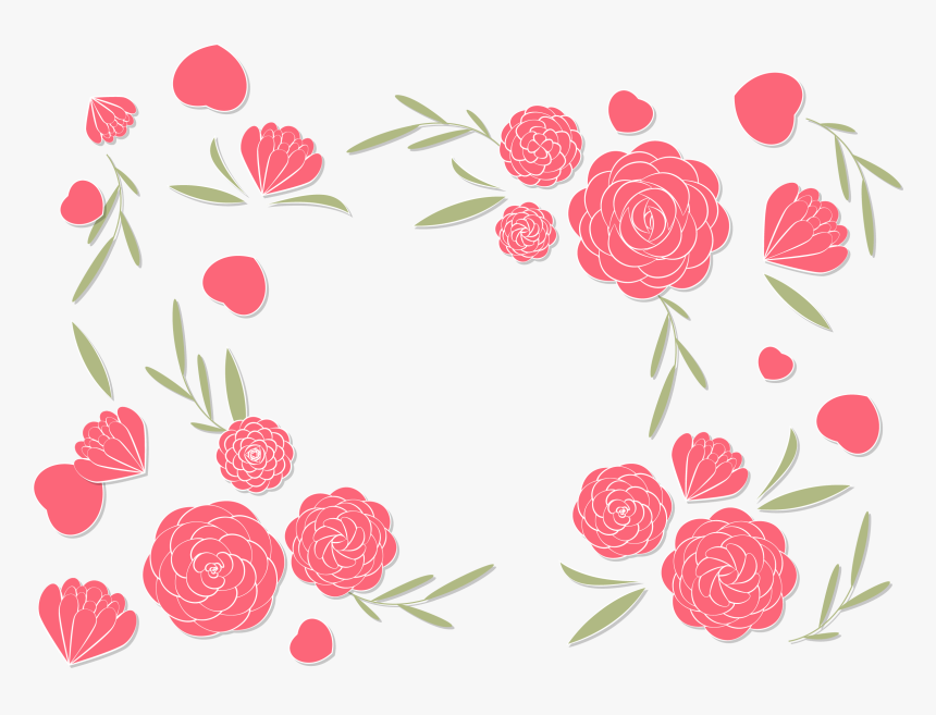 Japanese Camellia Euclidean Vector Floral Design - Garden Roses, HD Png Download, Free Download