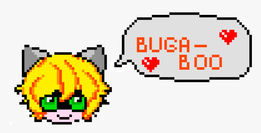 Pixel Art Chat Noir "buga-boo - Pixel Art Miraculous Ladybug, HD Png Download, Free Download