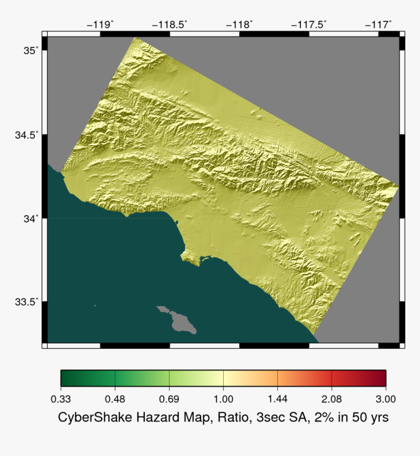 Topography Example In Gmt, HD Png Download, Free Download