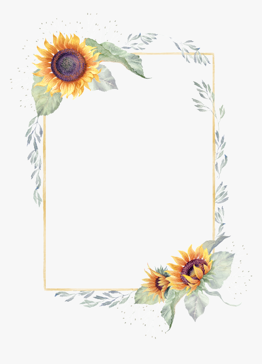 Sunflower Border Png - Transparent Background Sunflower Border, Png Downloa...