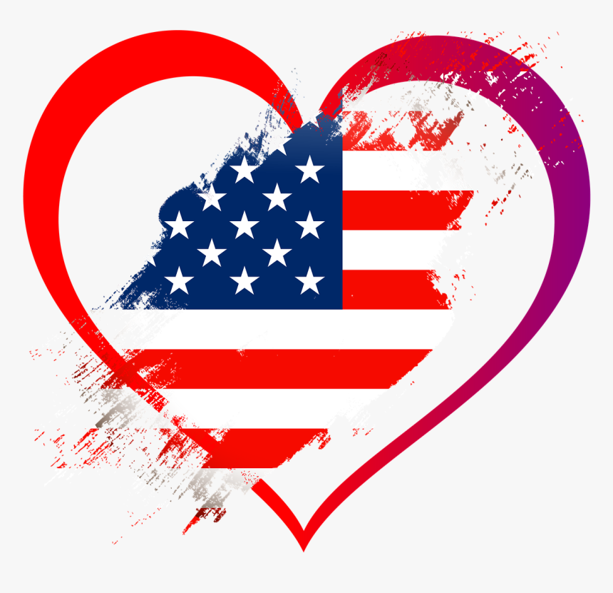 Bandeira, Coração, Amor, Estados Unidos, América, Nação - Back The Blue Flag, HD Png Download, Free Download