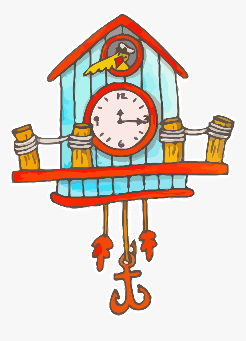 Cuckoo Cartoon Clock Clip Art Clipart Png - Cuckoo Clock Free Clipart, Transparent Png, Free Download