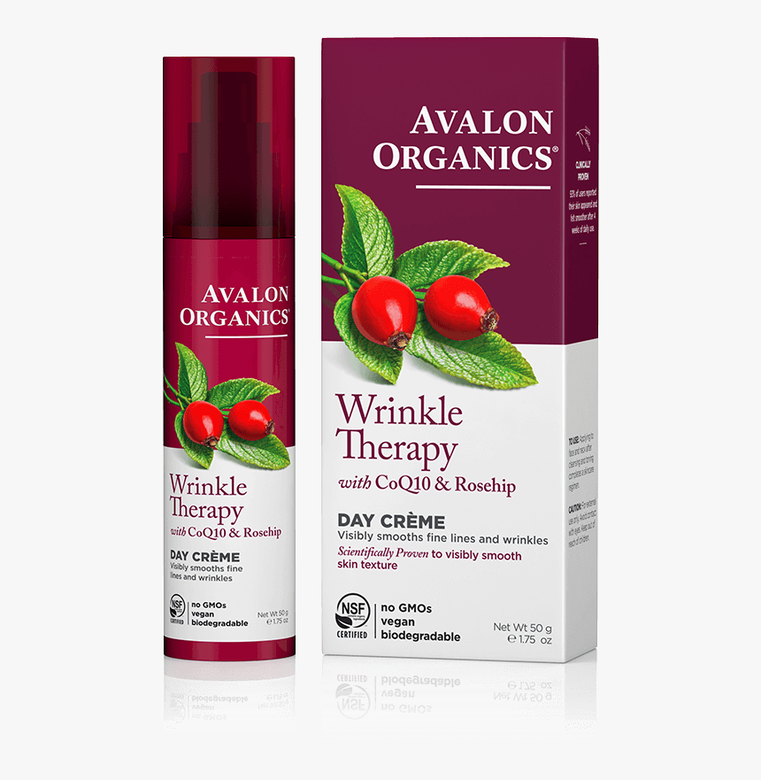 Wrinkle Free Day Cream - Avalon Organics Wrinkle Therapy Night Cream, HD Png Download, Free Download