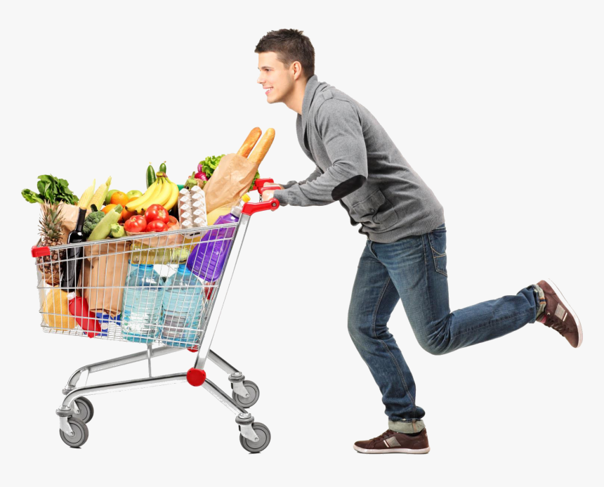 Grocery Shopping Cart Png - Supermarket Shopping Trolley Png, Transparent Png, Free Download