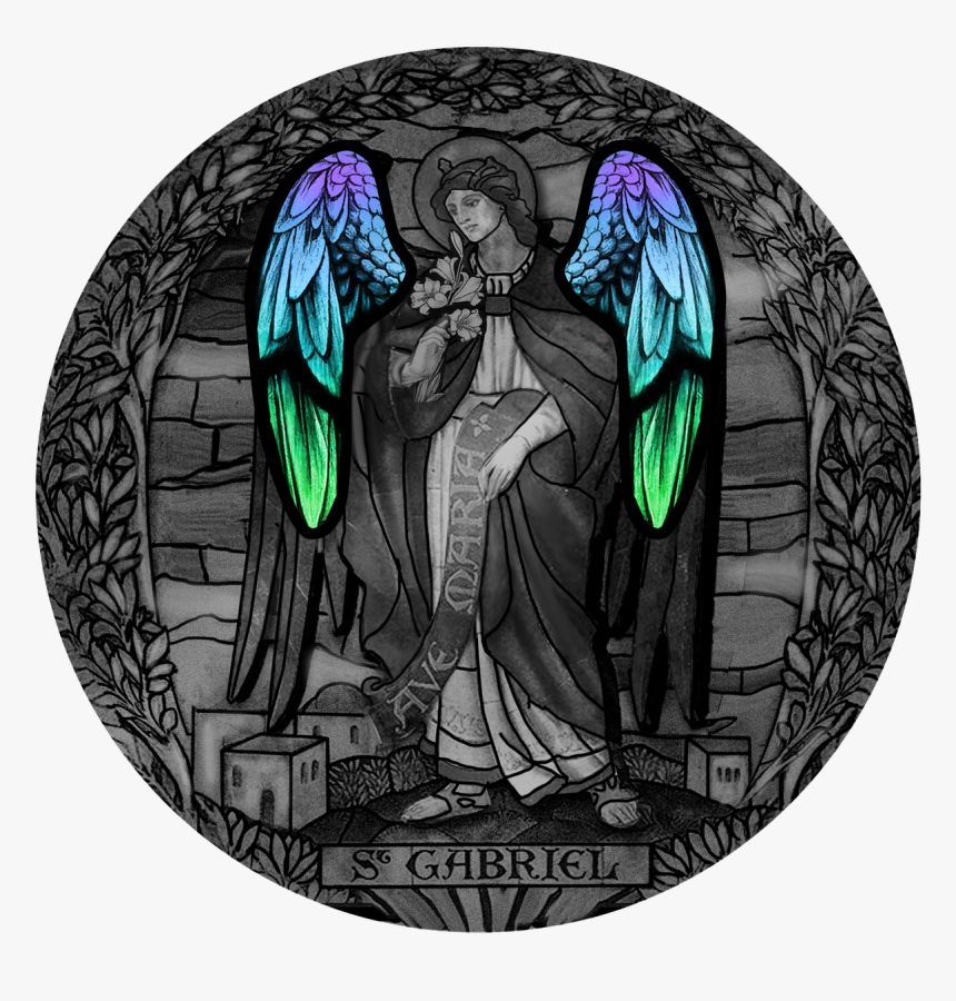 Archangel Gabriel With Glass Insert - Archangel Gabriel 2000 Cfa Coin, HD Png Download, Free Download