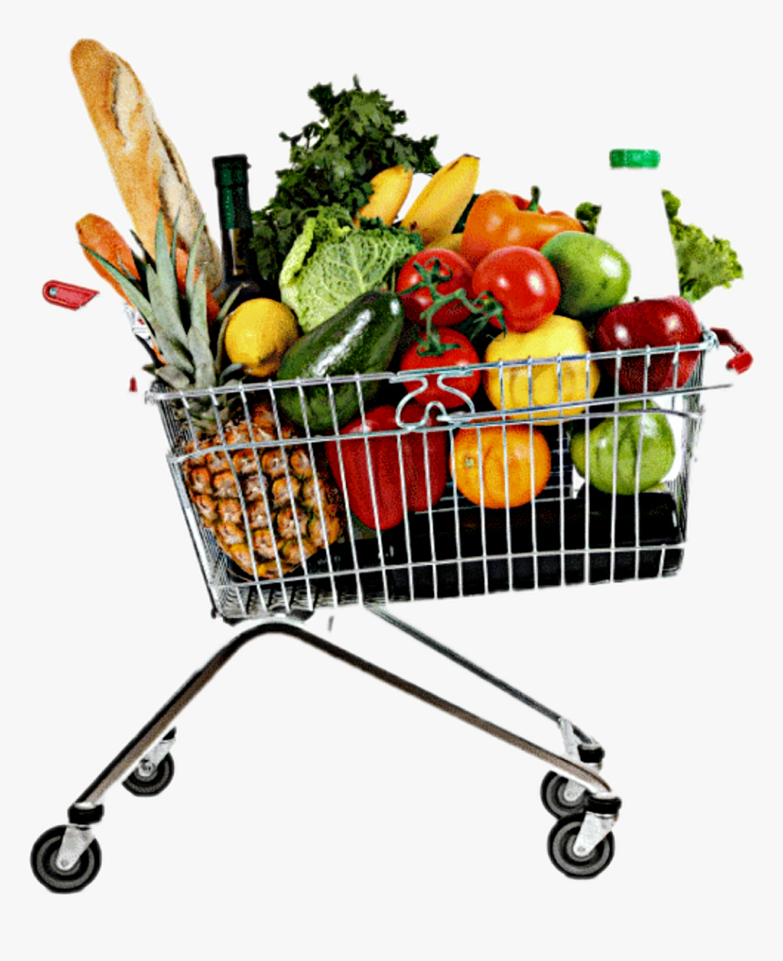 #grocery Shopping #grocery Cart #food - Full Shopping Trolley, HD Png Download, Free Download