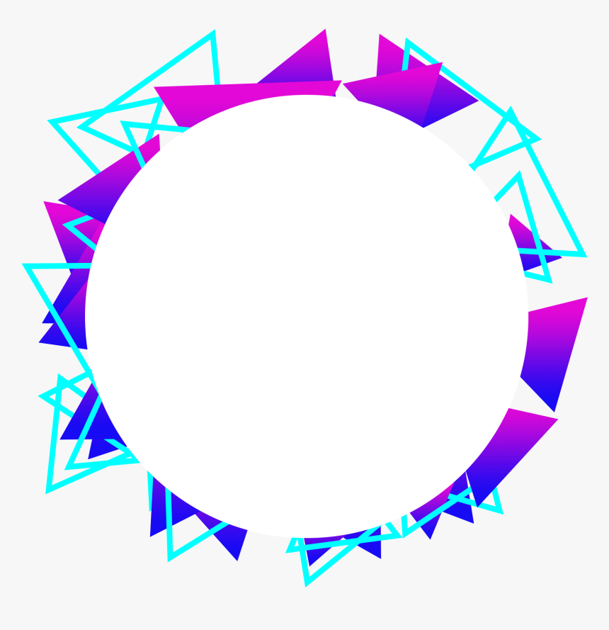 Blue Violet Gradient Decorative Commercial Minimalist - Circle, HD Png Download, Free Download