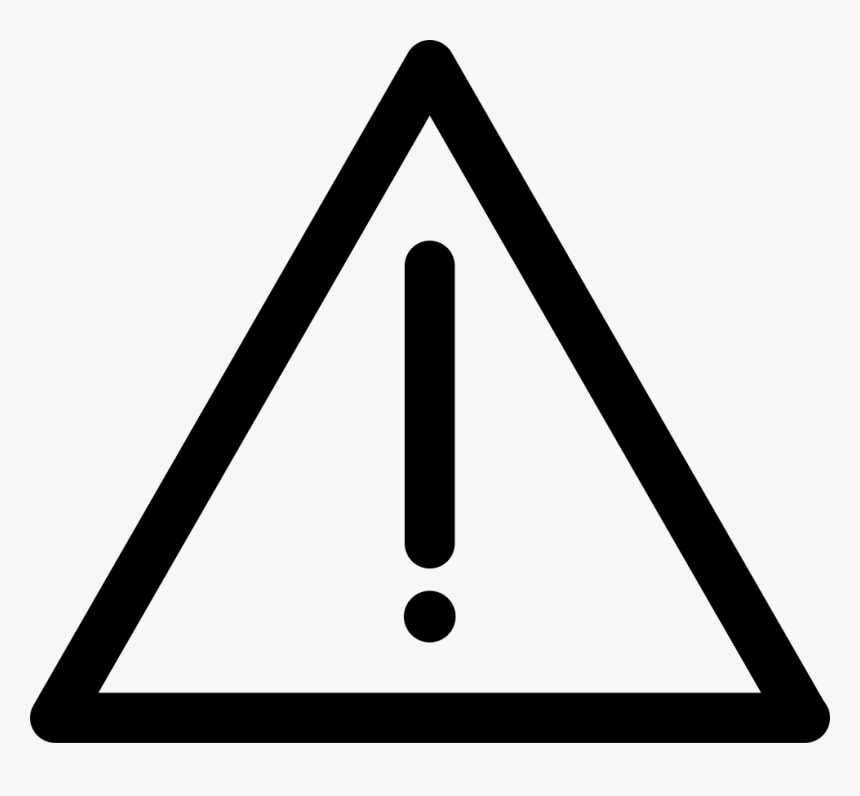 Hazard Sign Black And White , Png Download - Warning Sign Black And White, Transparent Png, Free Download