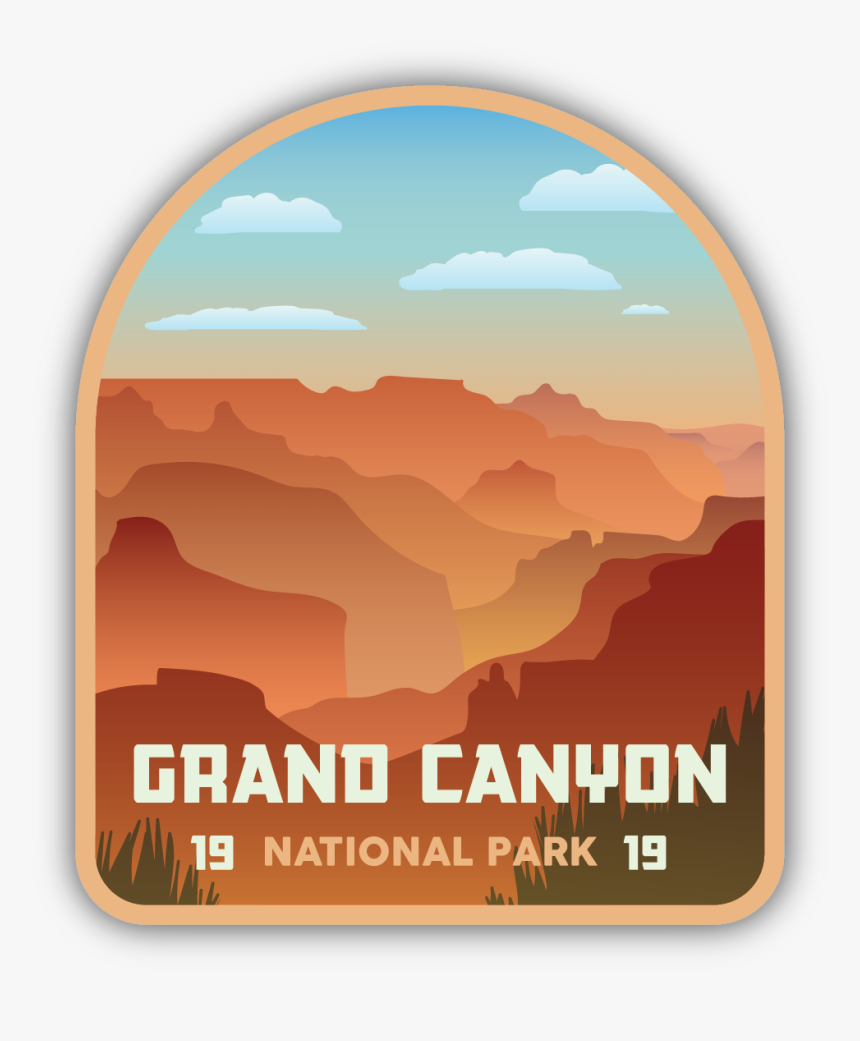 Transparent Grand Canyon Png - Grand Canyon Graphic Design Sticker, Png Download, Free Download