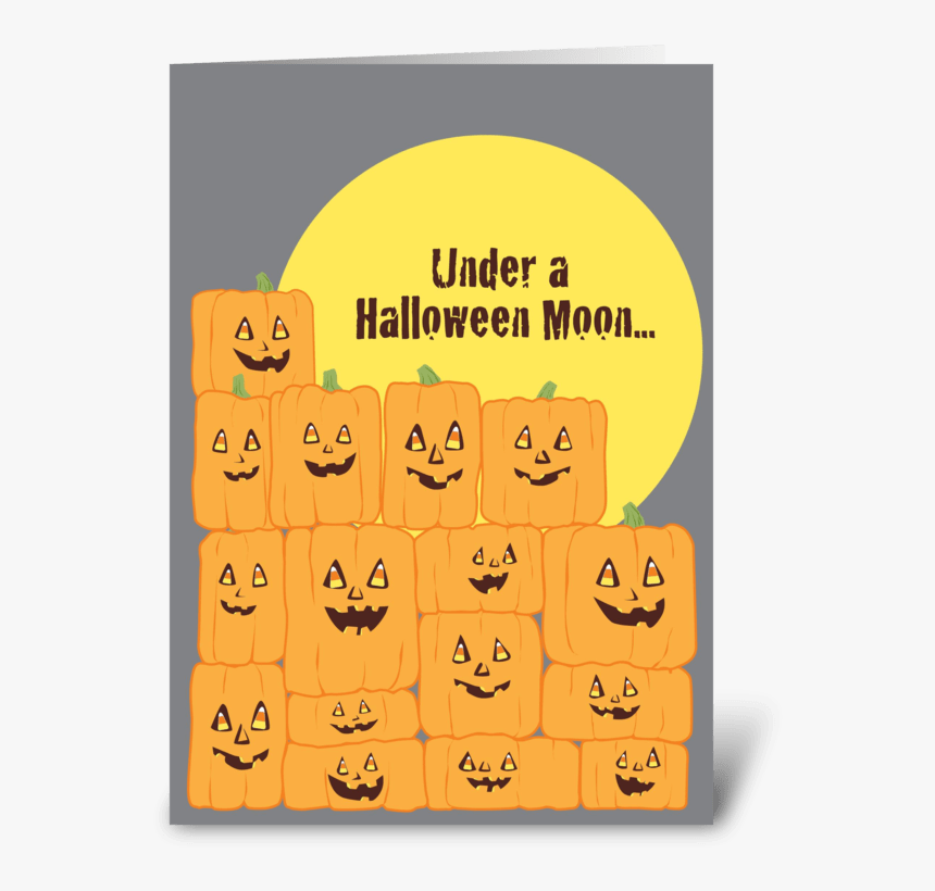 Halloween Moon Greeting Card - One Green Planet, HD Png Download, Free Download