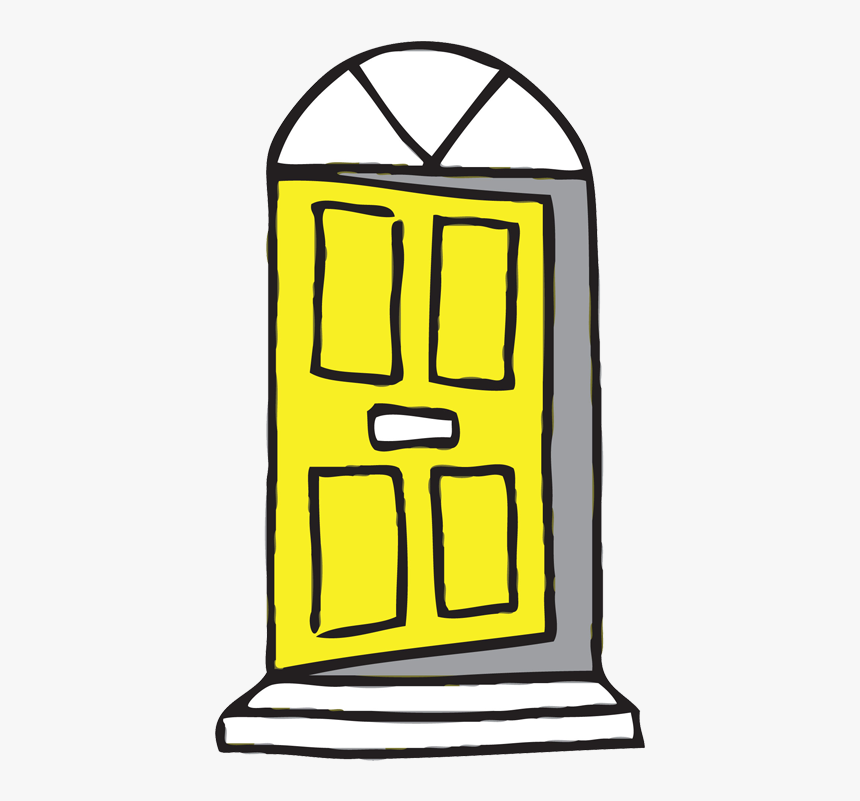 Door Clipart Plan - Yellow Door Clipart, HD Png Download, Free Download