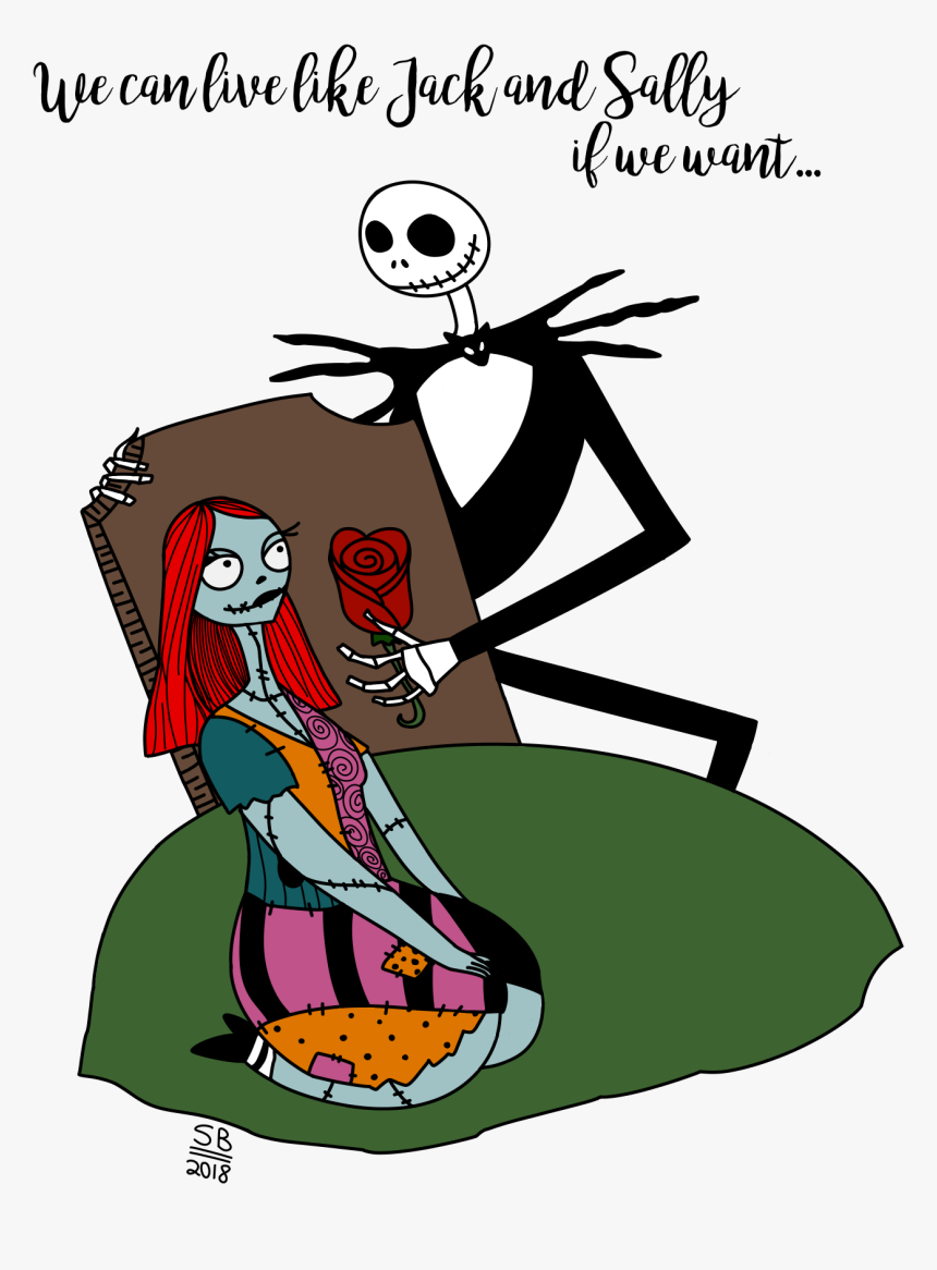 Jack And Sally For My Bf ♥ - Cartoon, HD Png Download, Free Download