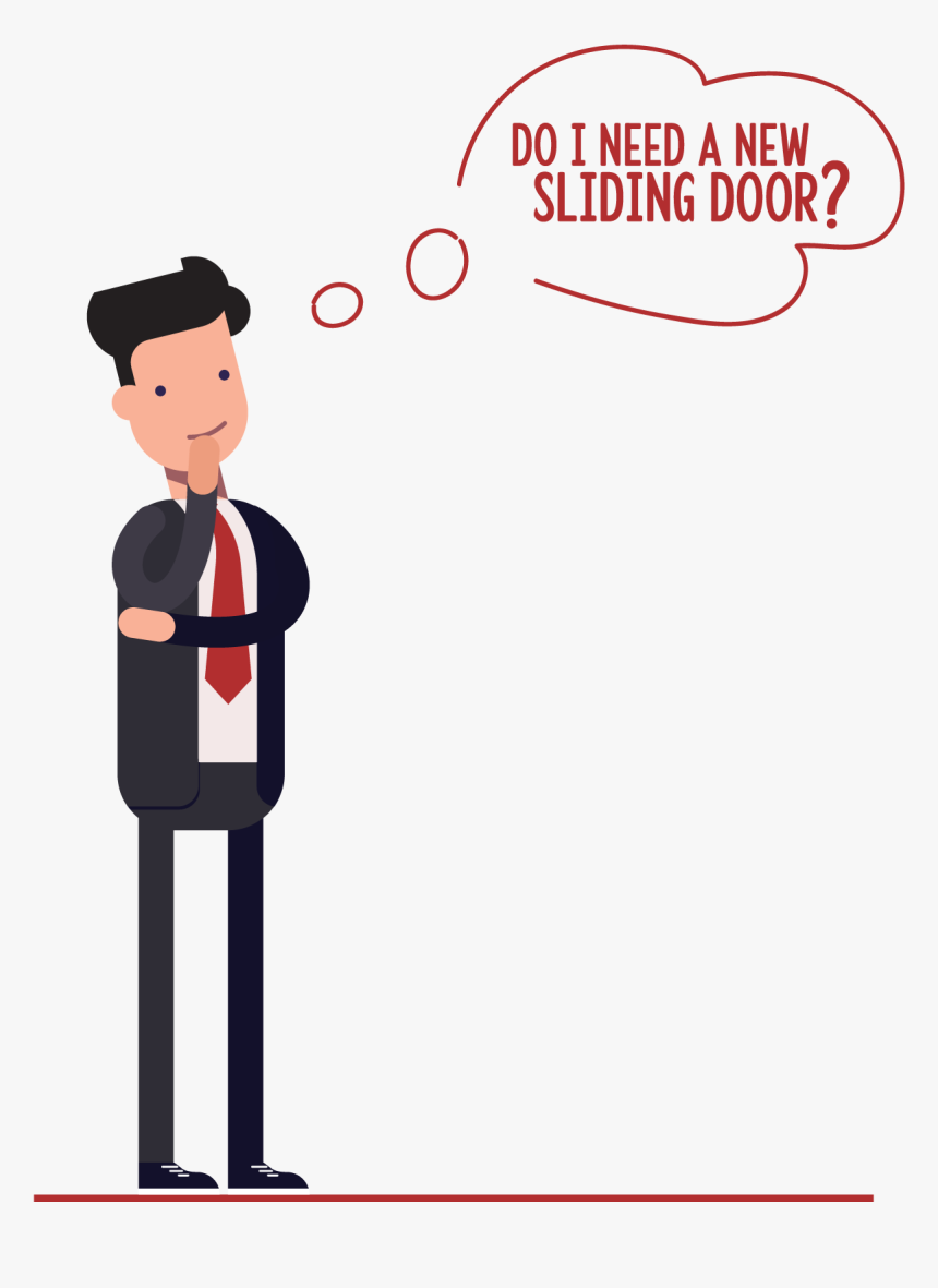 Man Thinking Sliding Door - Proceso De Pensamiento Y Caracterizacion, HD Png Download, Free Download