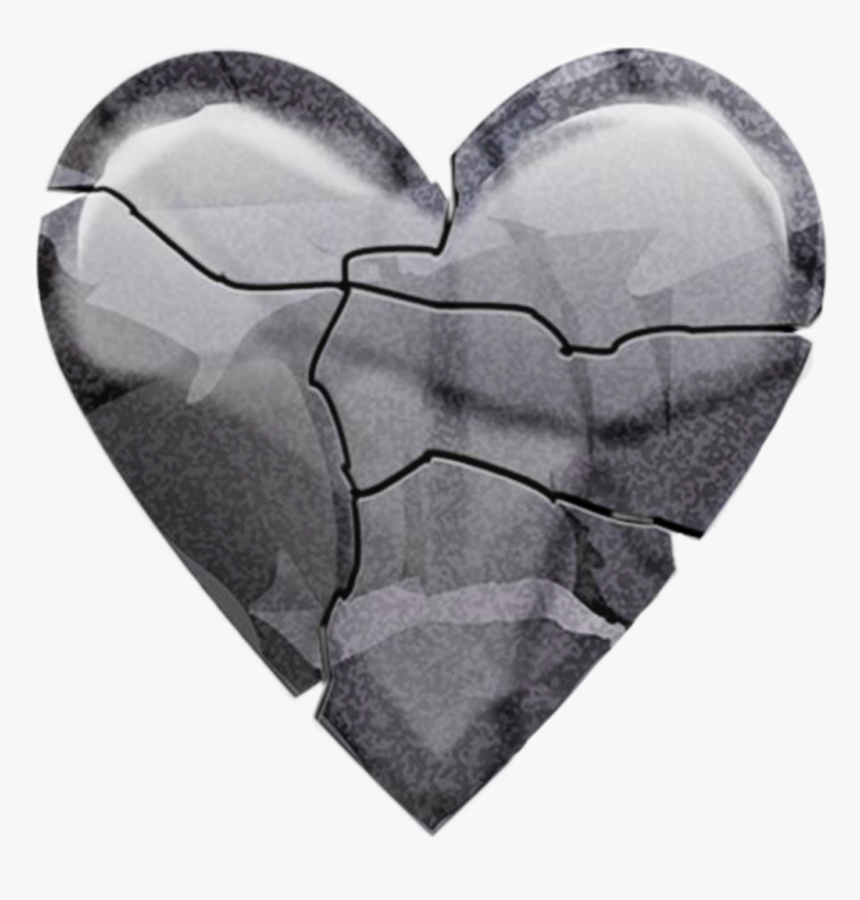 Heart #broken #glass Iice #pain - Rock Heart Emoji, HD Png Download, Free Download