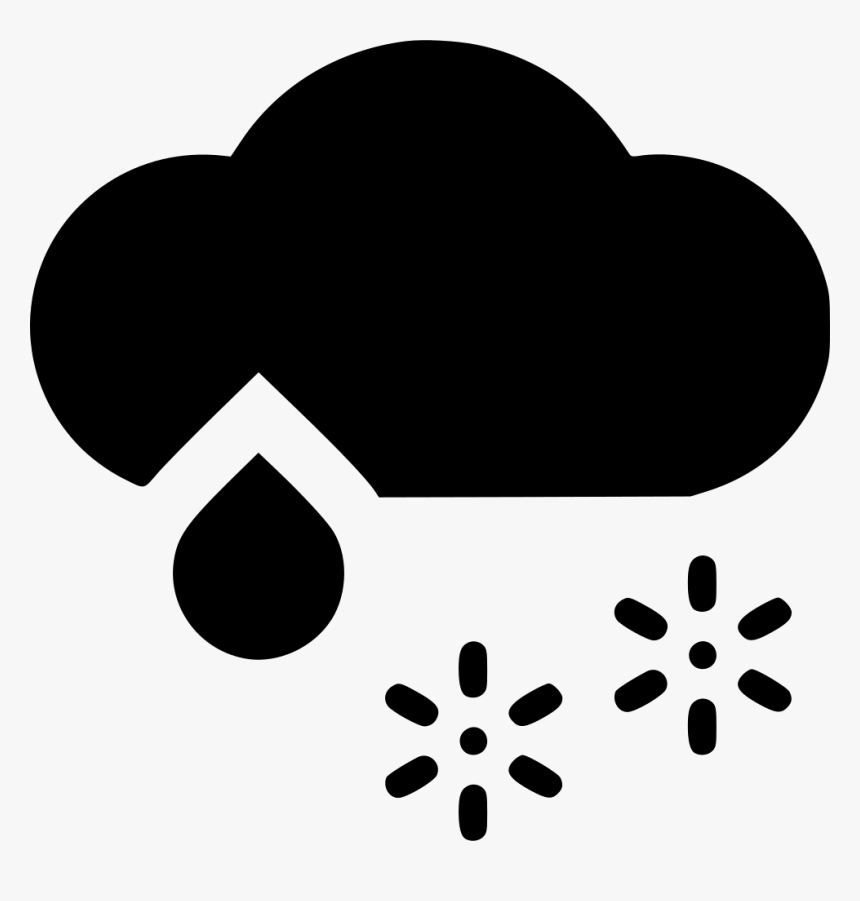 Cloud Rain Snow Wintry Mix - Snow Rain Clipart, HD Png Download, Free Download