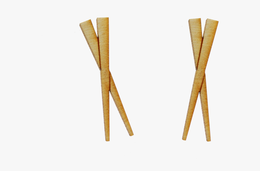 Chopstick Earrings By Vinca In Birch Wood - Wood, HD Png Download, Free Download