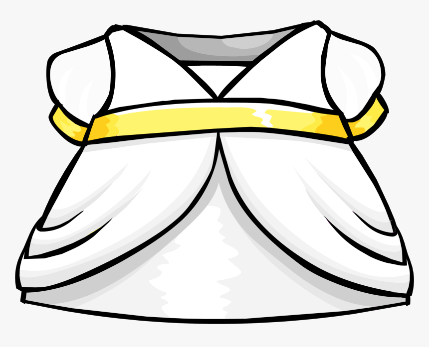 Snow Fairy Dress Clothing Icon Id 4123 - Club Penguin White Dress, HD Png Download, Free Download