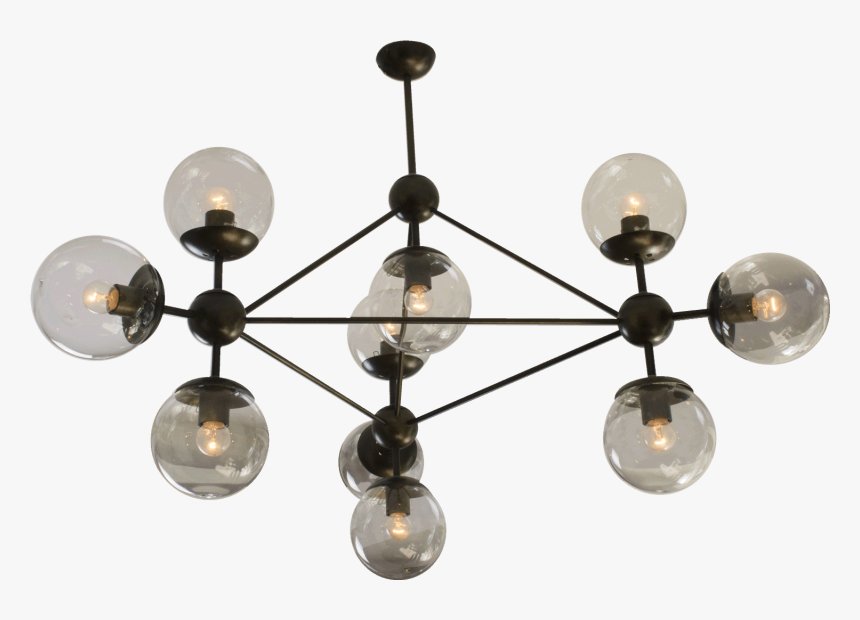 Ch-37 - Glass Bowl Chandelier, HD Png Download, Free Download