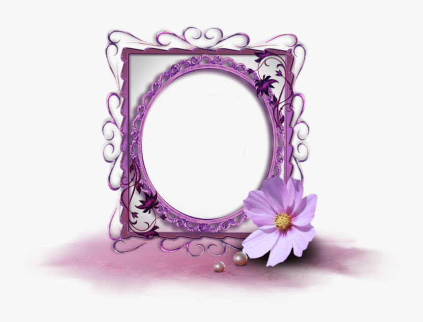 Purple, Picture Frame, Flower, Design - Bingkai Bunga ...