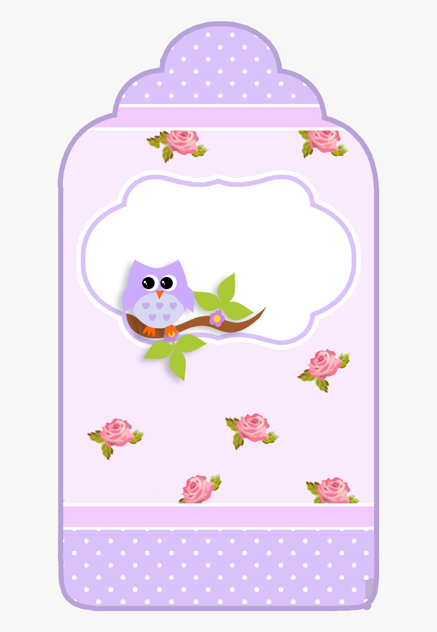 Lilac Owls In Shabby Chic Free Printable Bookmarks - Moldura Coruja Png, Transparent Png, Free Download