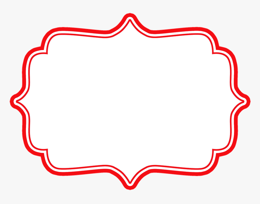 Invitation Clipart Banner - Red Label Frame Png, Transparent Png, Free Download