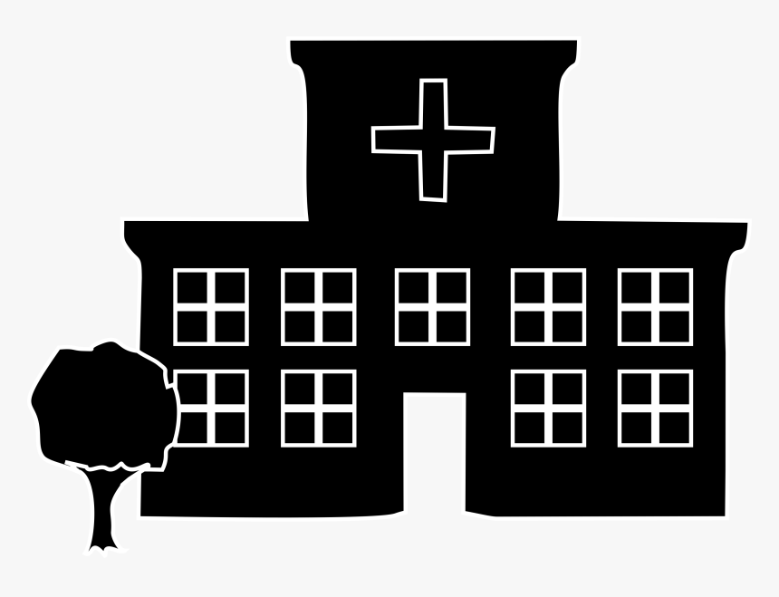 Hospital Clipart Black, HD Png Download, Free Download