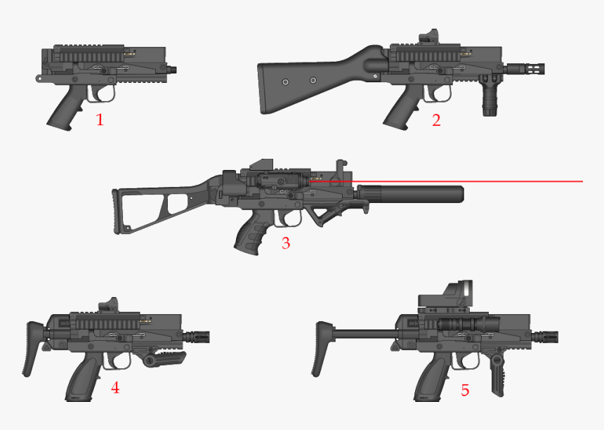 Transparent Pistol Muzzle Flash Png - Mp5 Custom, Png Download, Free Download