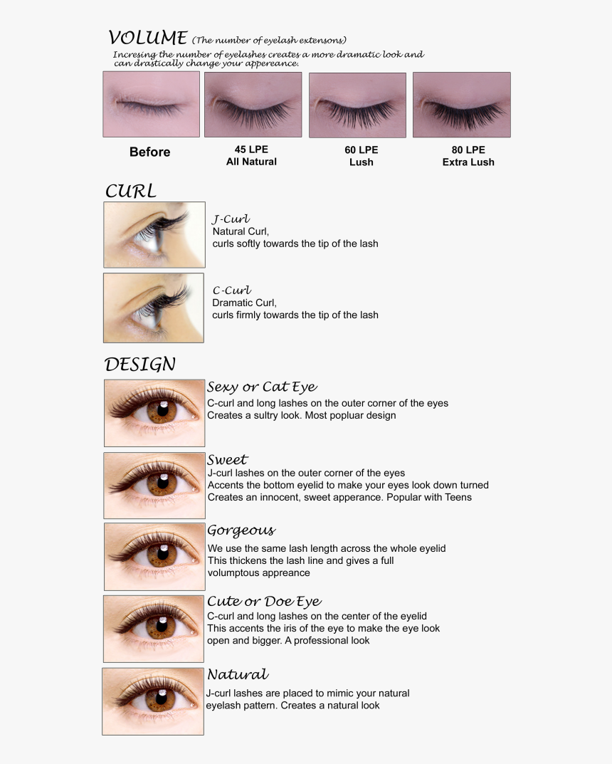 Different Curls Lash Extensions, HD Png Download, Free Download