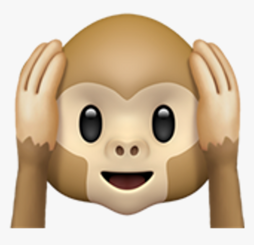 Monkey Whatsapp Emoji Ios Whatsappemoji Iosemoji Emojis - Monkey Ears Emoji, HD Png Download, Free Download