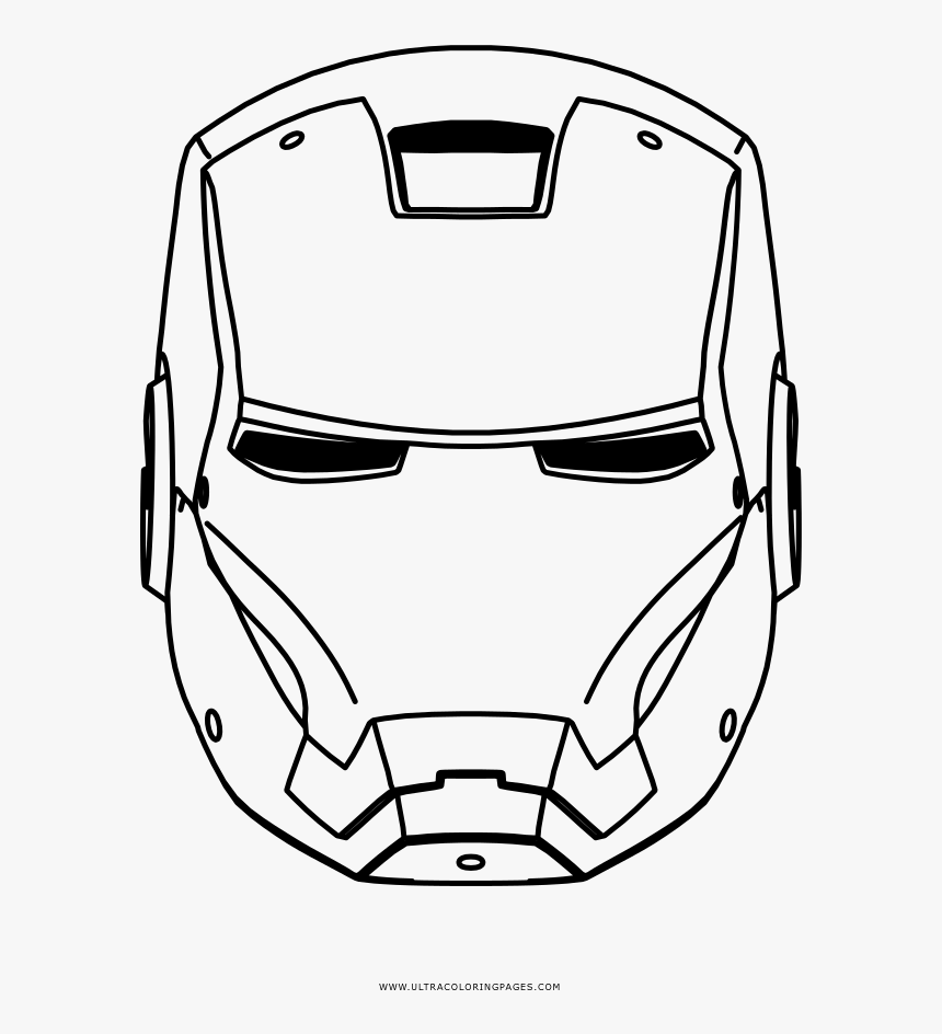 Iron Man Coloring Page - Iron Man Hitam Putih, HD Png Download, Free Download