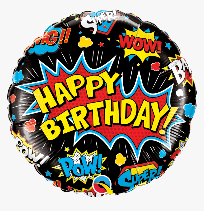 Birthday Super Hero Black - Super Heroes Birthday Background, HD Png Download, Free Download